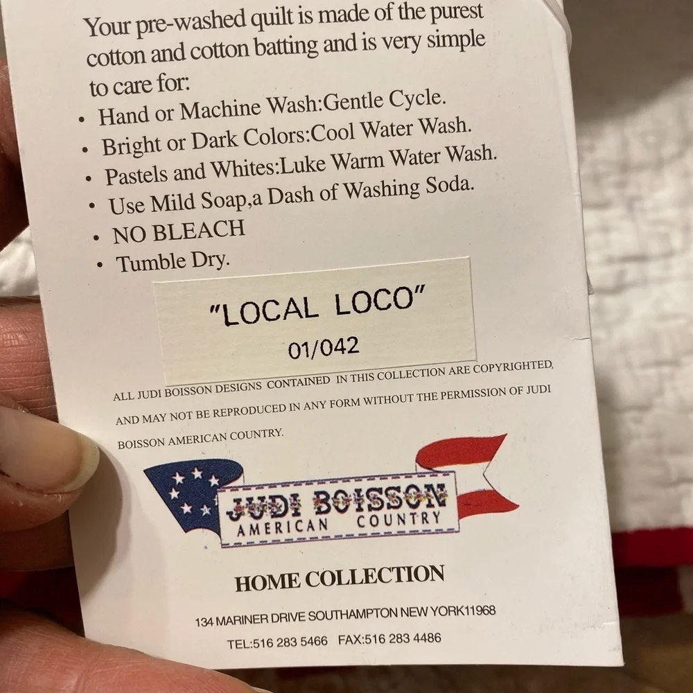 JUDI BOISSON baby crib quilt “local loco”